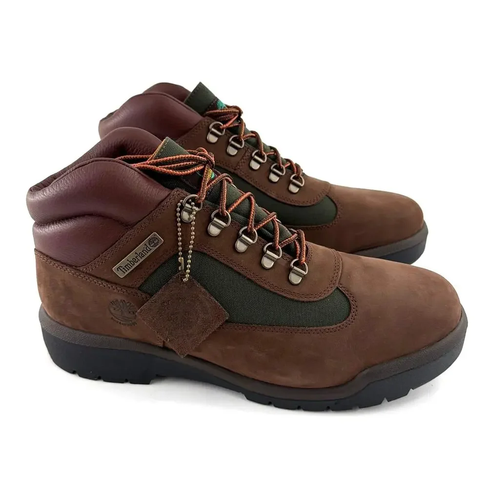 Timberland Men’s Chocolate Waterproof Field Boots Size 12